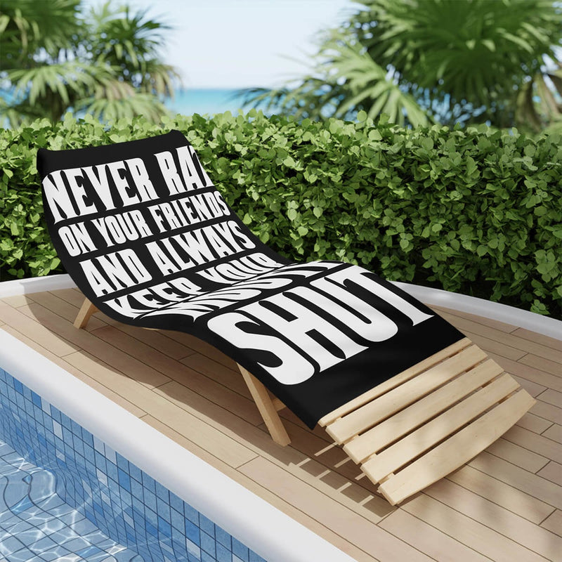 Never Rat on your Friends Keep Mouth Beach Towel