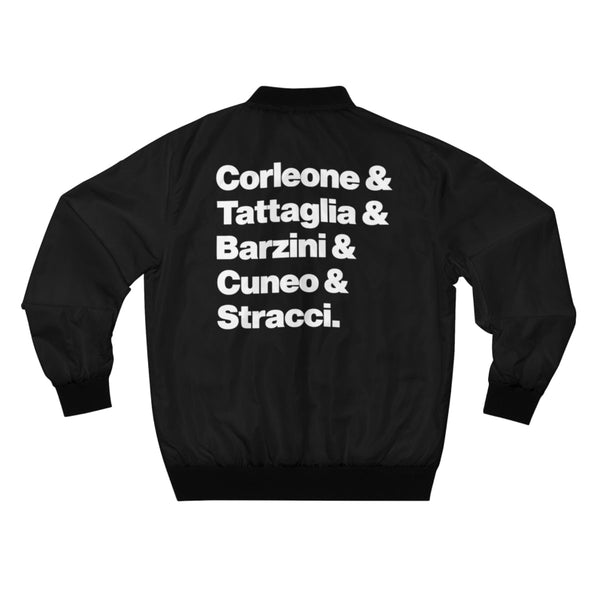 New York Five Families Corleone Tattaglia Barzini Cuneo Stracci Bomber Jacket