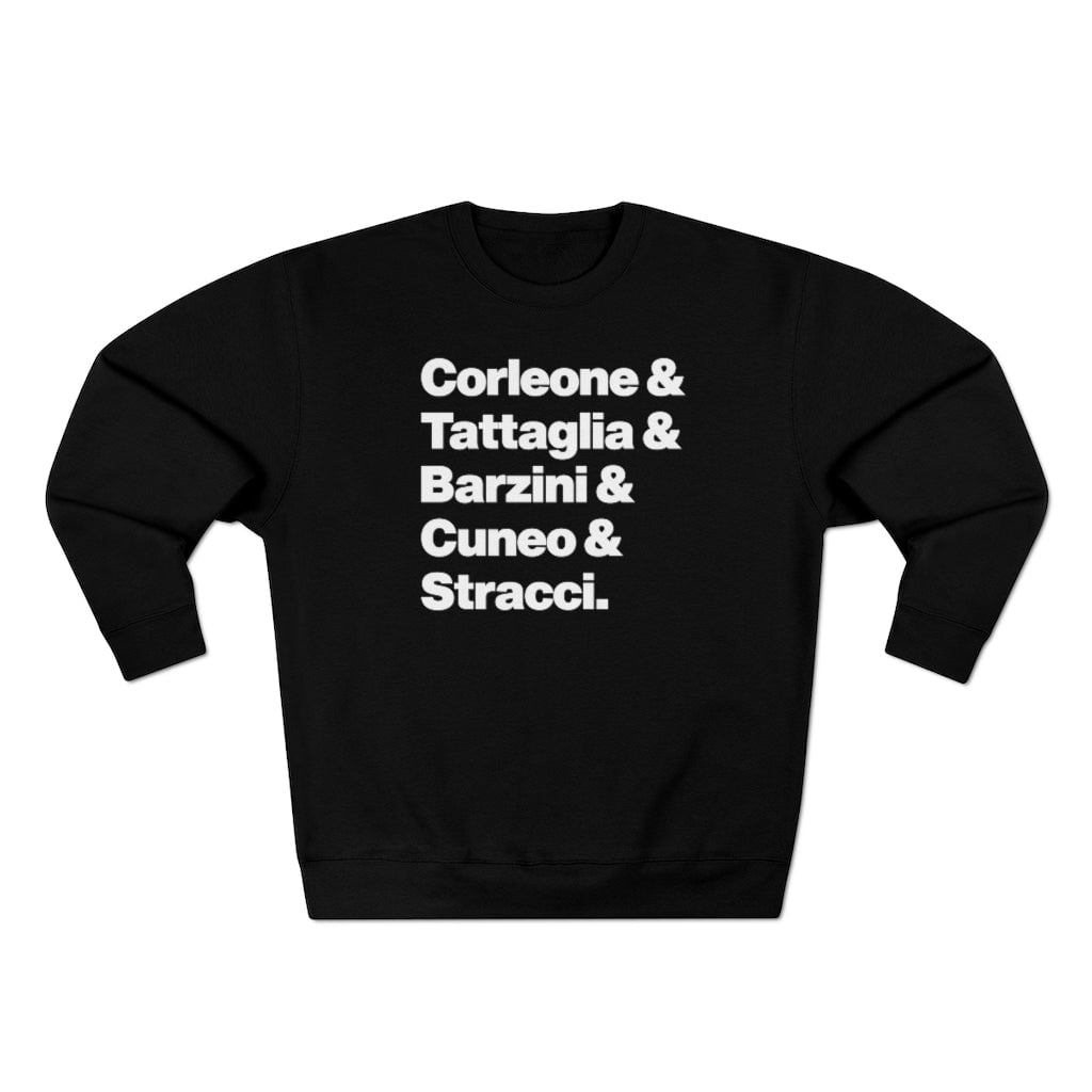 New York Five Families Corleone Tattaglia Barzini Cuneo Stracci Sweatshirt
