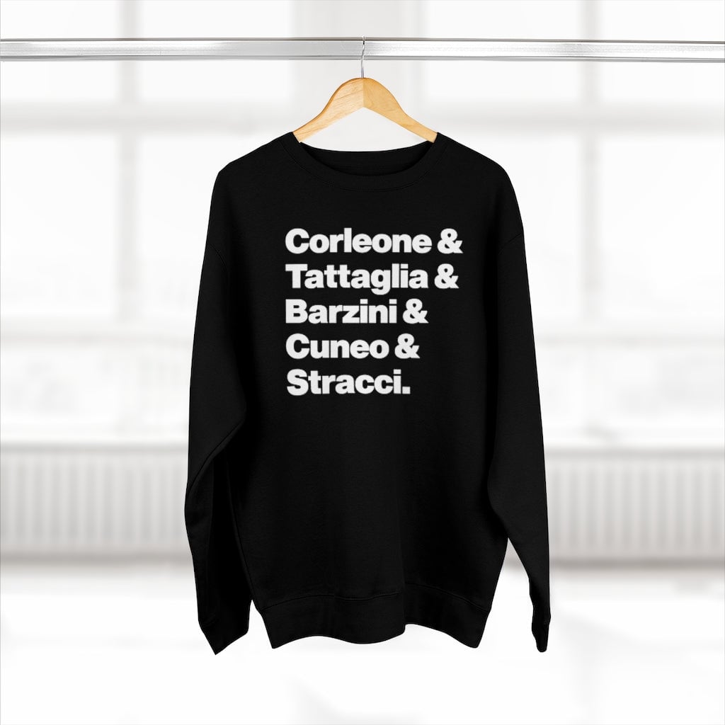New York Five Families Corleone Tattaglia Barzini Cuneo Stracci Sweatshirt