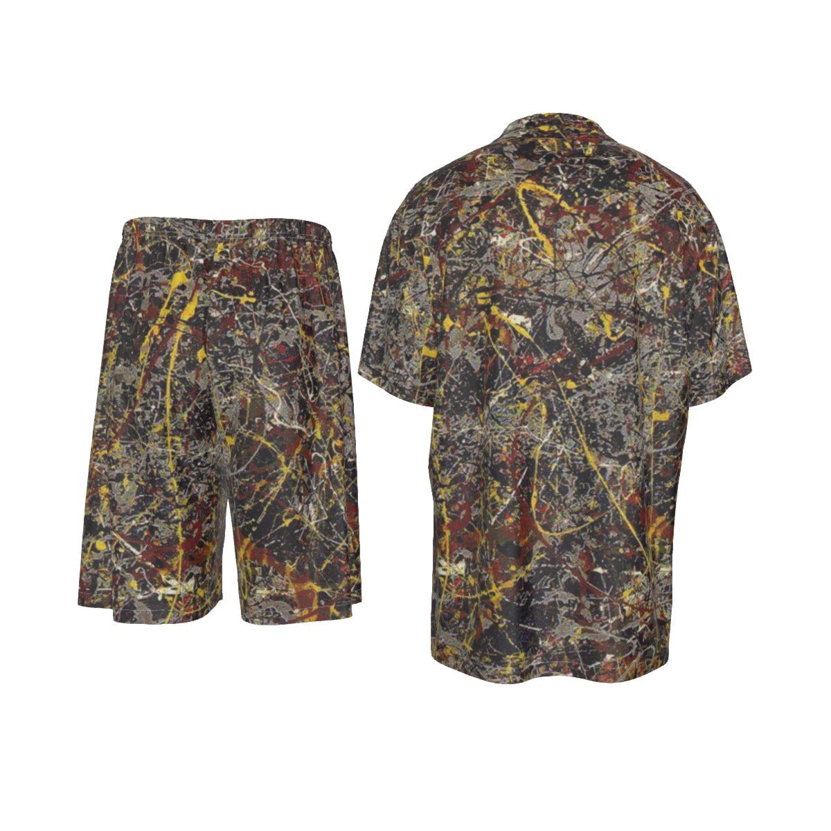 No 5 1948 by Jackson Pollock Art Silk Shirt Suit Set