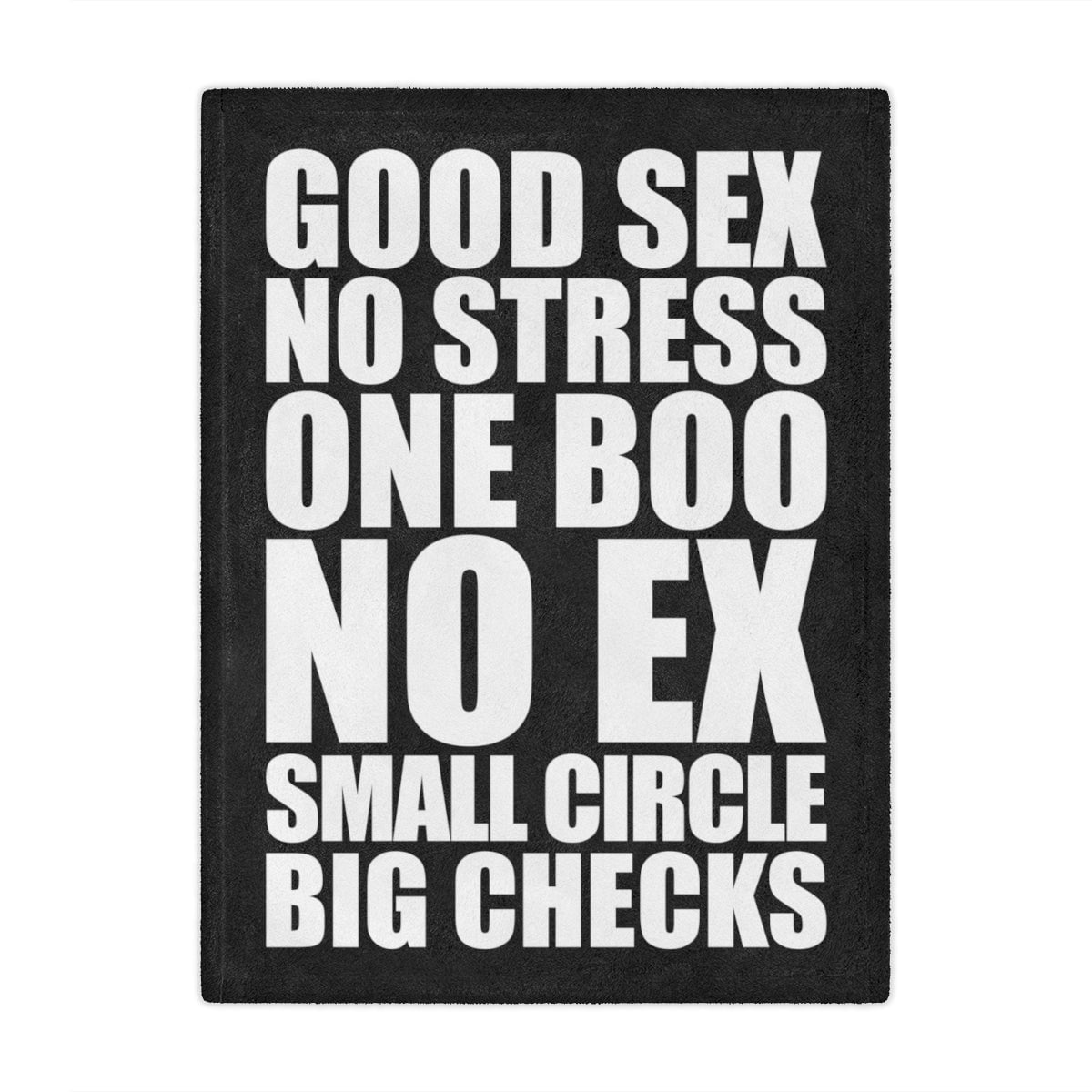 No stress One Boo No ex Small Circle Big Checks Minky Blanket