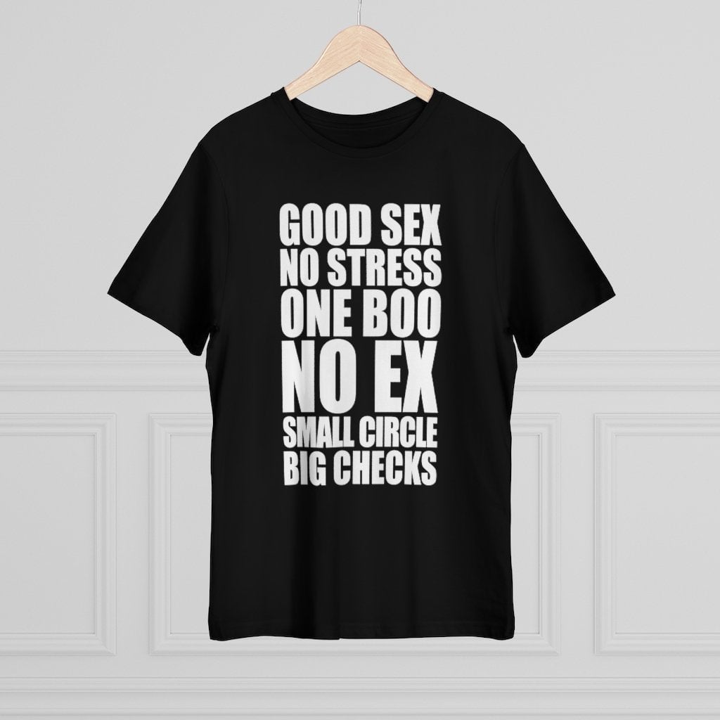 No stress One Boo No ex Small Circle Big Checks T-shirt