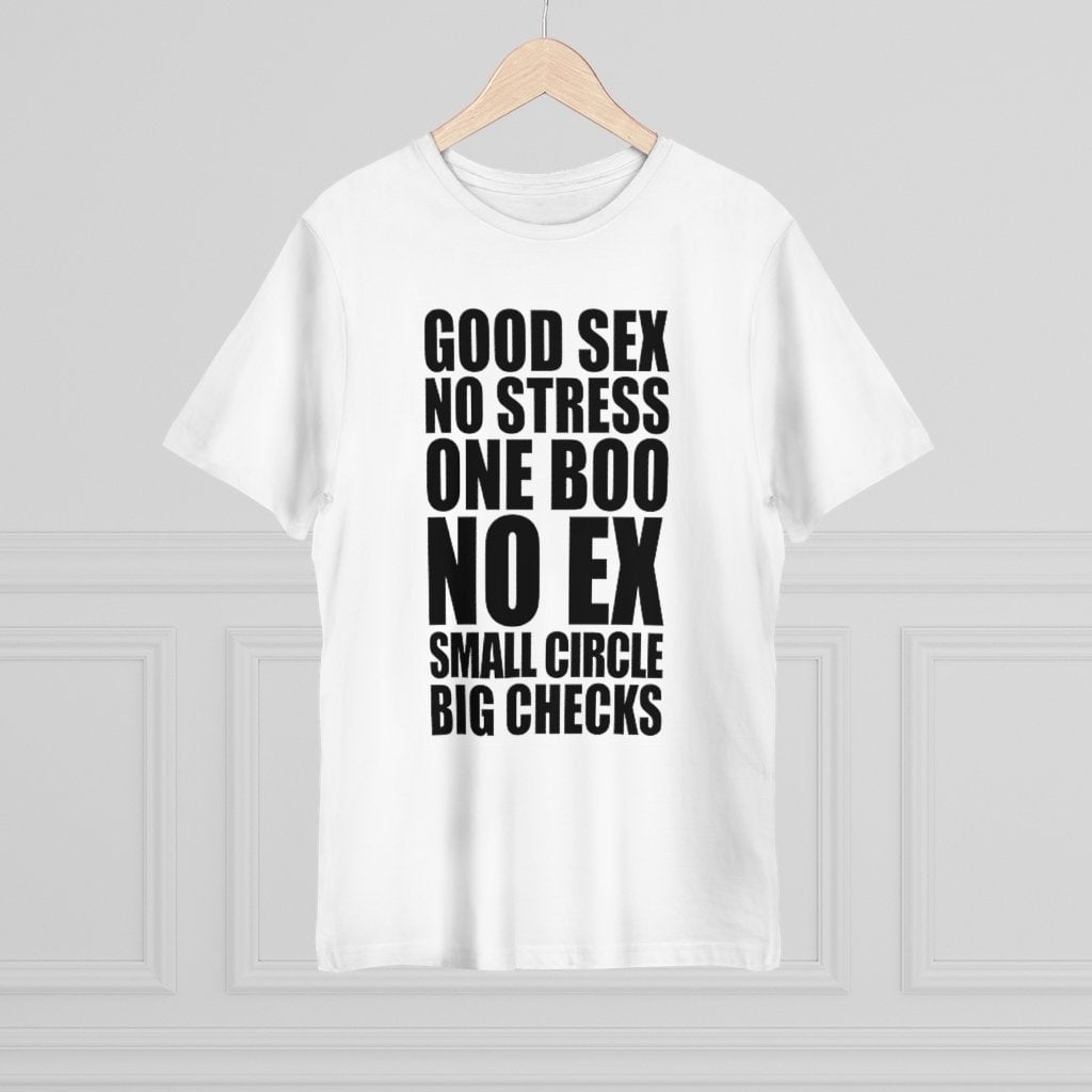 No Boo No One Checks T-shirt Circle stress Big Small ex