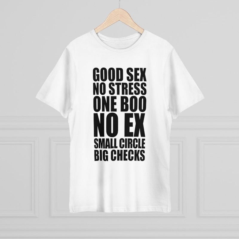 No stress One Boo No ex Small Circle Big Checks T-shirt