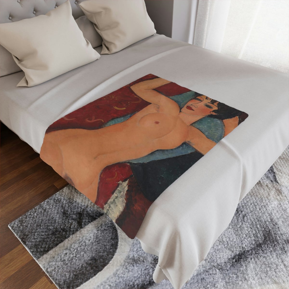 Iconic 'Nu couché' by Amedeo Modigliani Art Blanket