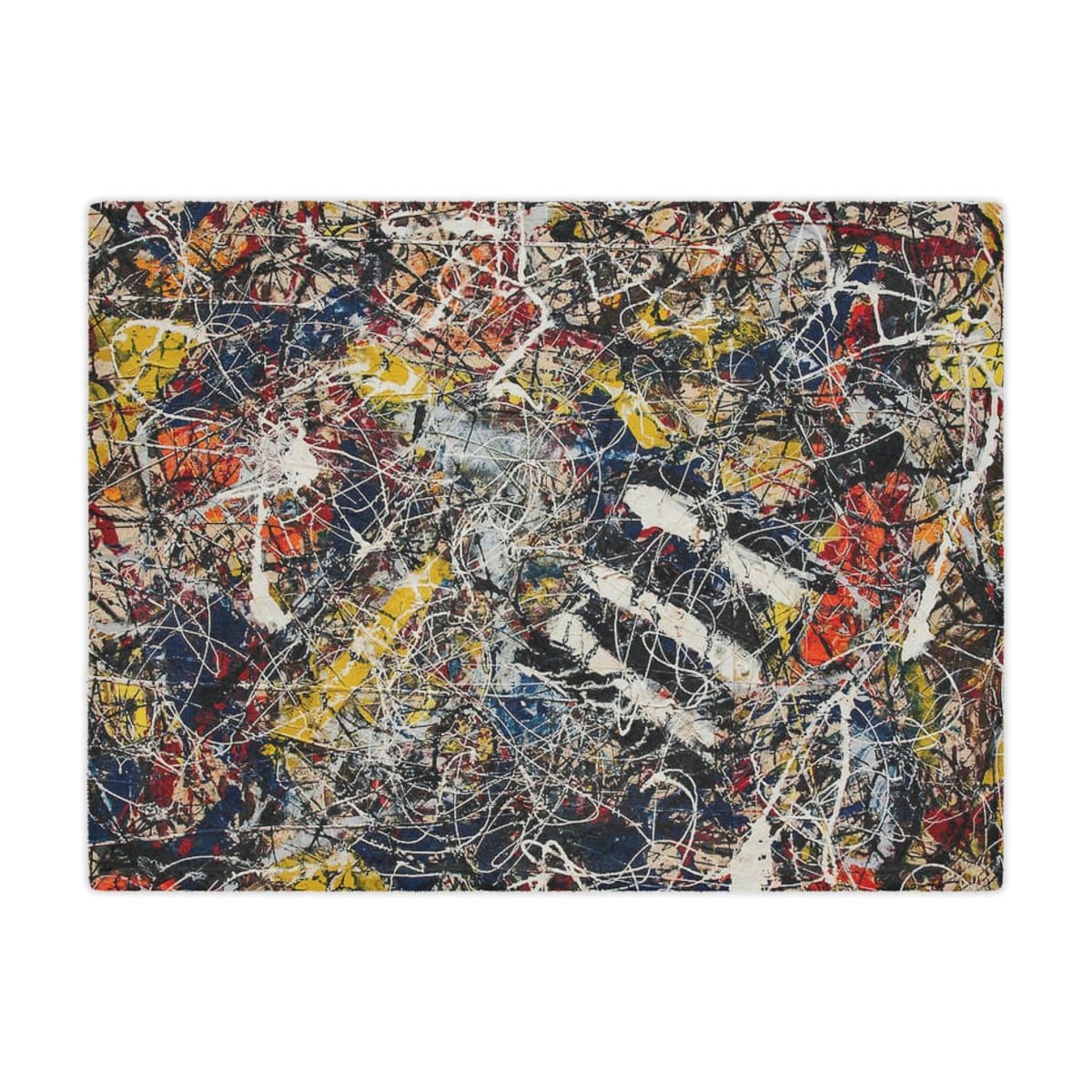 High-Resolution Jackson Pollock Art Blanket