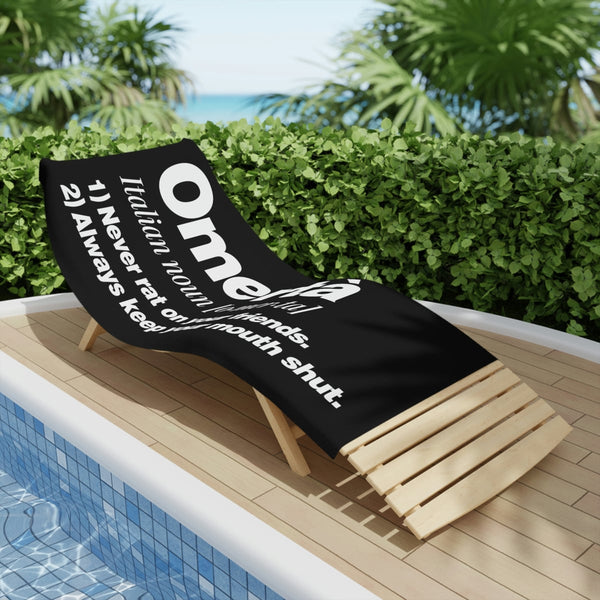 Omerta Meaning Italian Noun Beach Towel