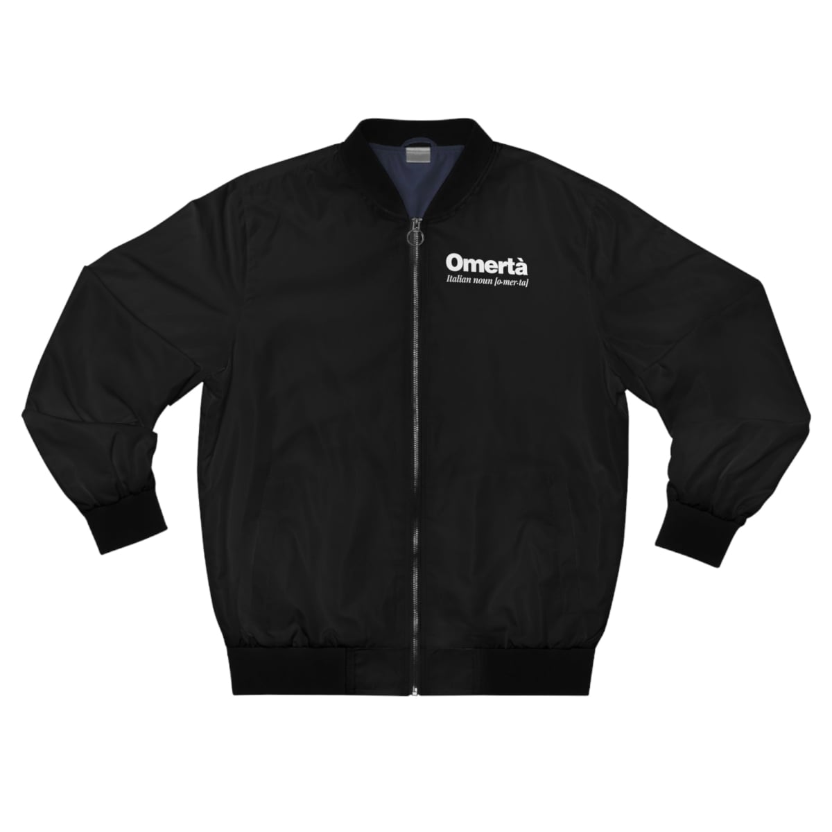 Omerta Meaning Italian Noun Bomber Jacket