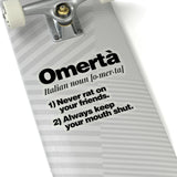 Omerta Meaning Italian Noun Stickers
