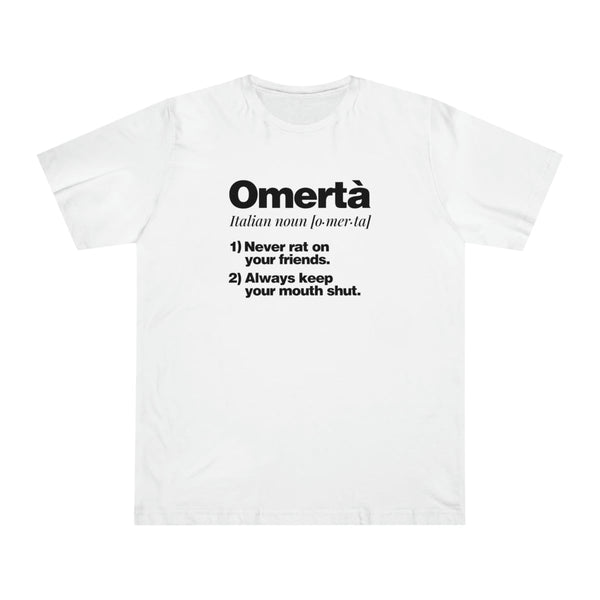 Omerta betyder italiensk navneord T-shirt – The Wife