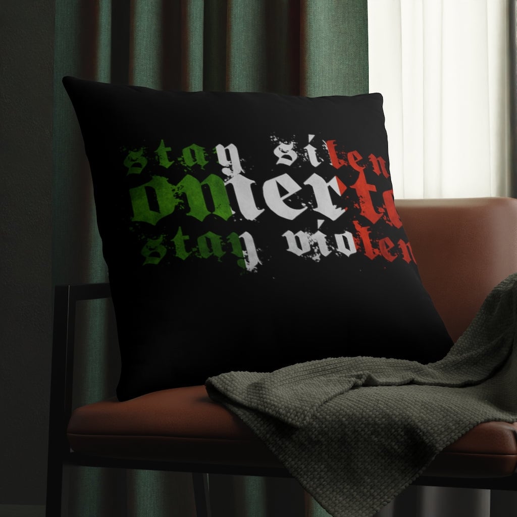 Omerta Stay silent Code of Silence Italian Mobster Waterproof Pillows