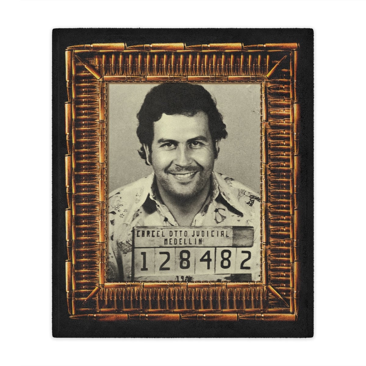 Pablo Escobar El Patron Minky Blanket - Notorious Colombian Boss