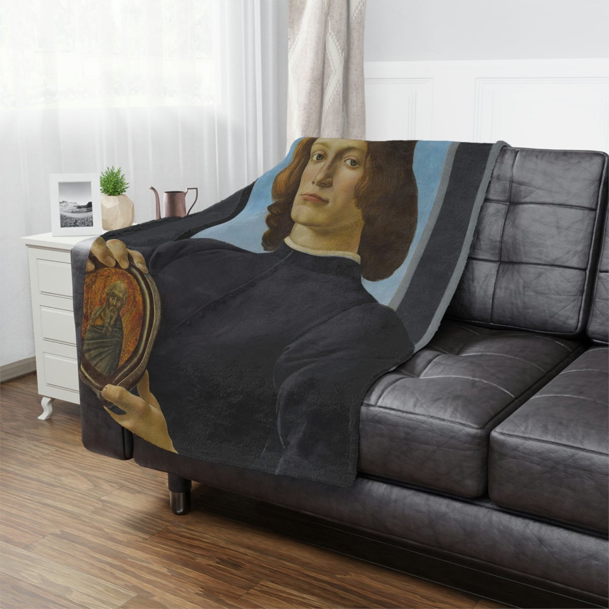 Soft and Cozy Botticelli Portrait Blanket