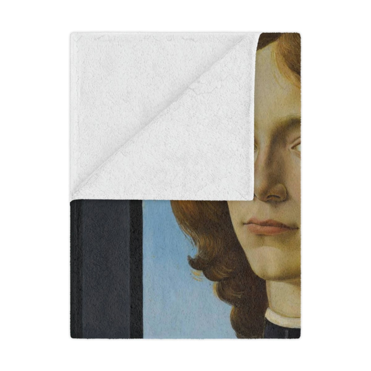 Artful Comfort: Sandro Botticelli Portrait of a Young Man Art Blanket
