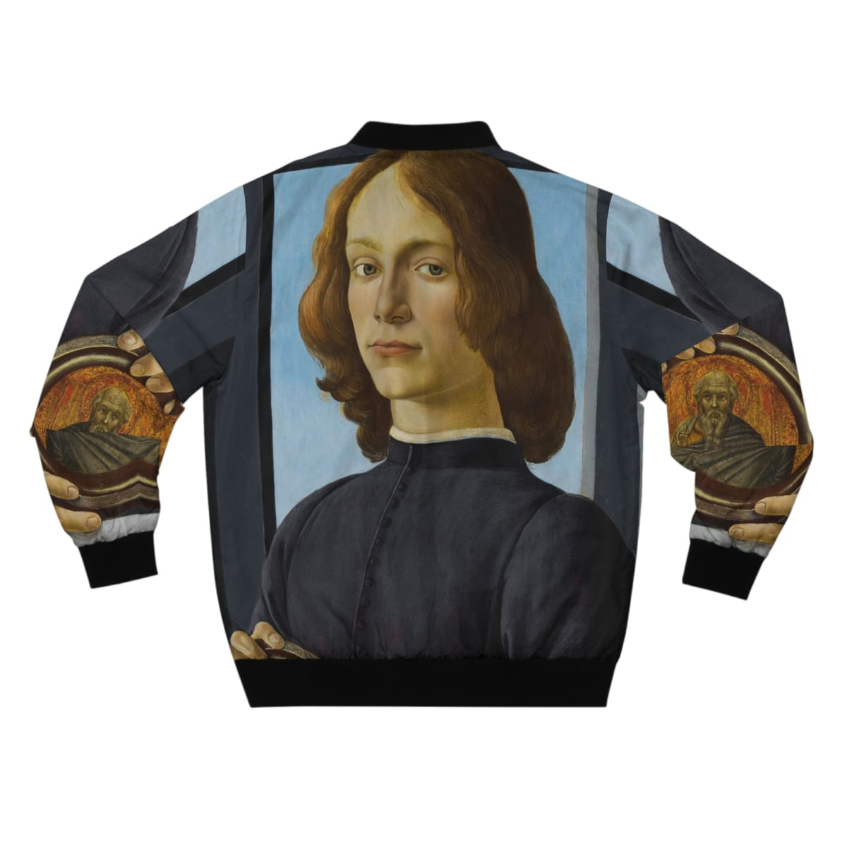 Portrait of a Young Man by Sandro Botticelli Bomber Jacket