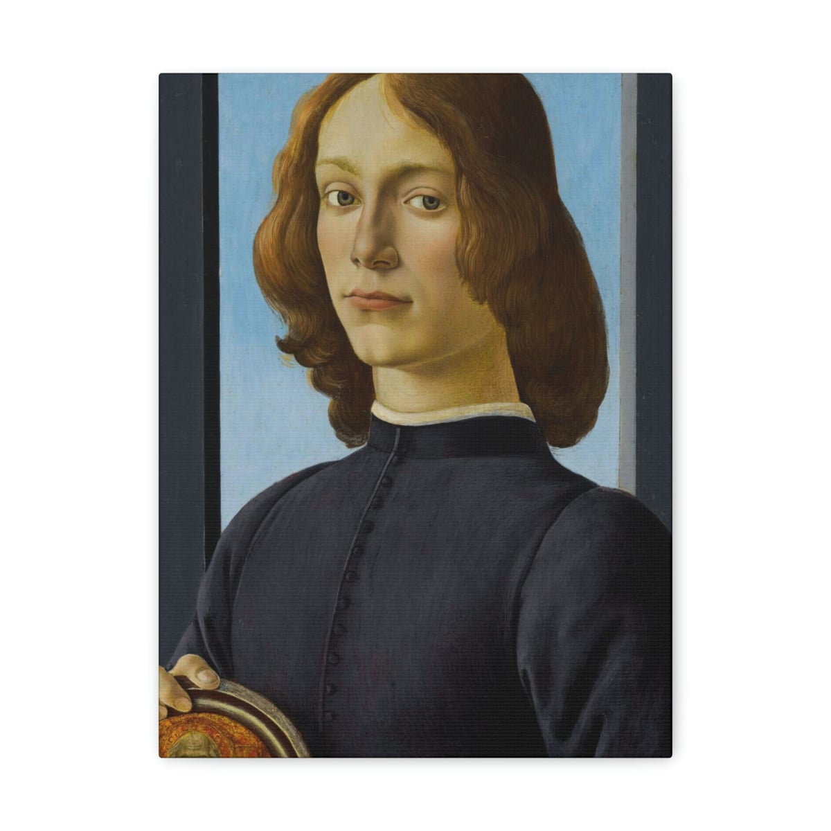 Portrait of a Young Man by Sandro Botticelli Canvas Gallery Wraps