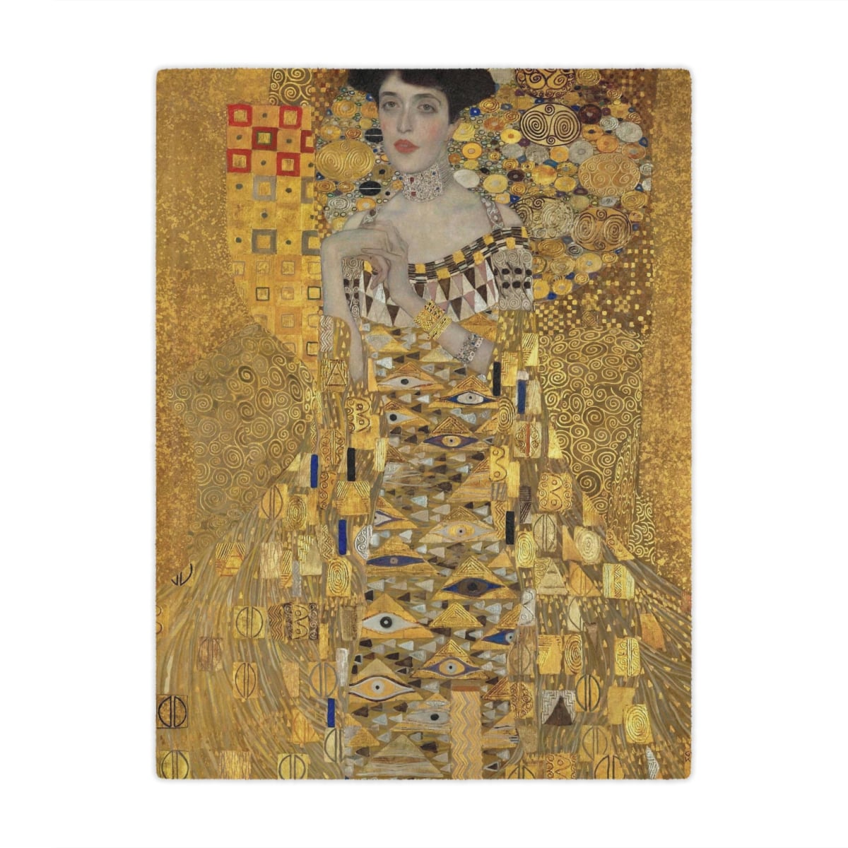 Portrait of Adele Bloch-Bauer I by Gustav Klimt Blanket