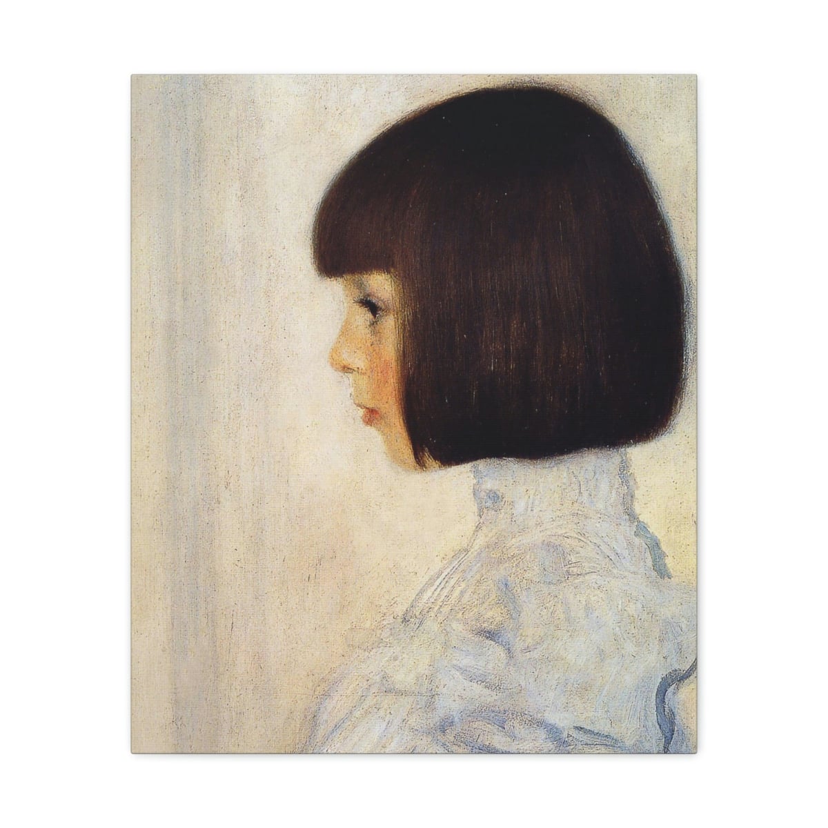 Portrait of Helene Klimt by Gustav Klimt Art Canvas Gallery Wraps