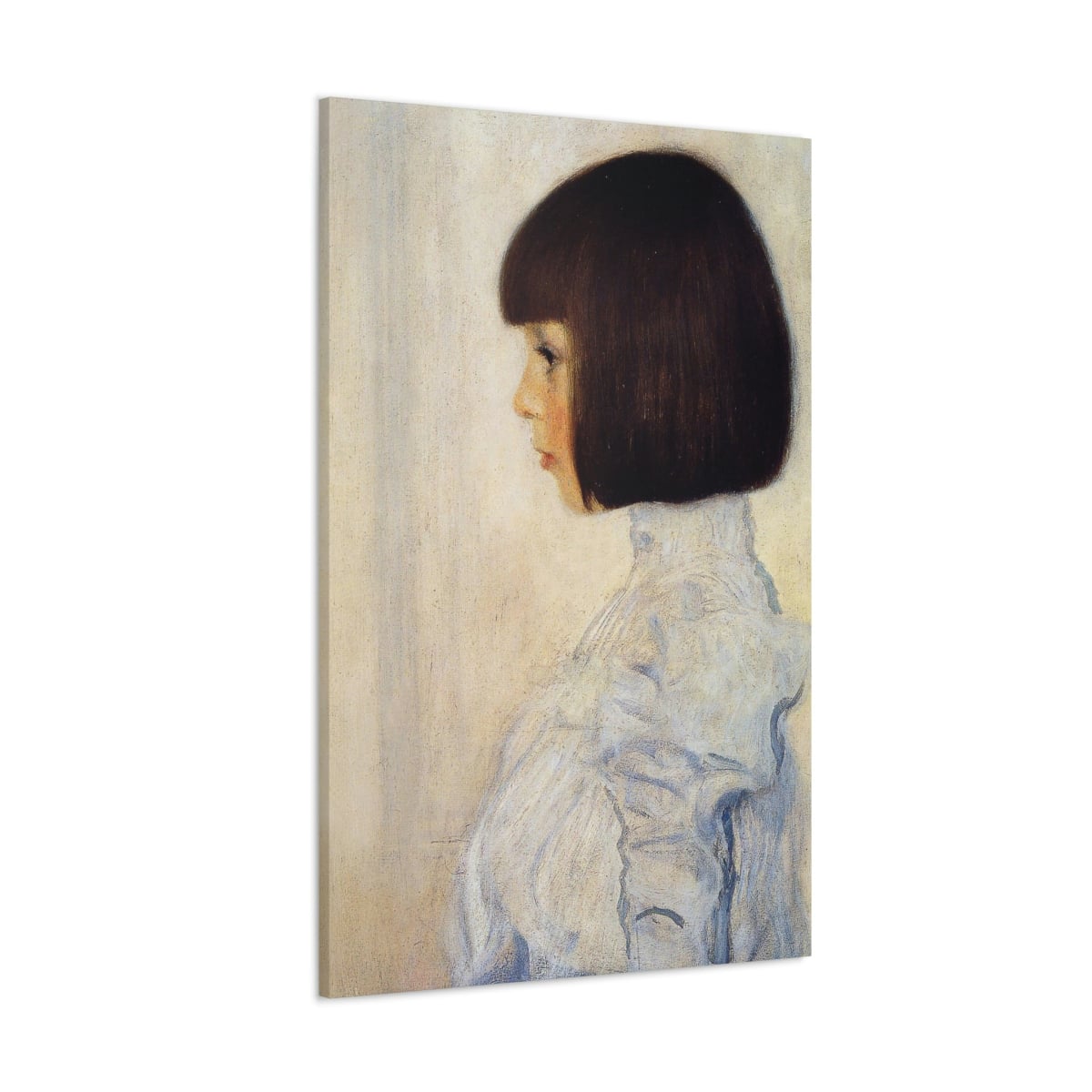 Portrait of Helene Klimt by Gustav Klimt Art Canvas Gallery Wraps