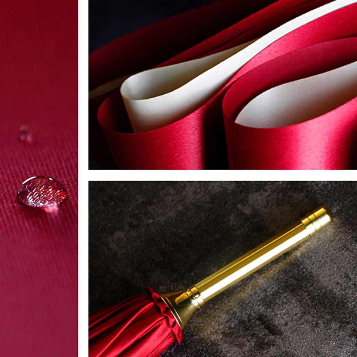 Premium Bee Luxury Diamond Designer Red Umbrella
