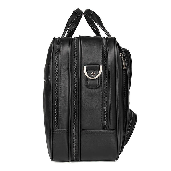 Premium Genuine Leather Bag Large Multi-Functional Travel Briefcase
