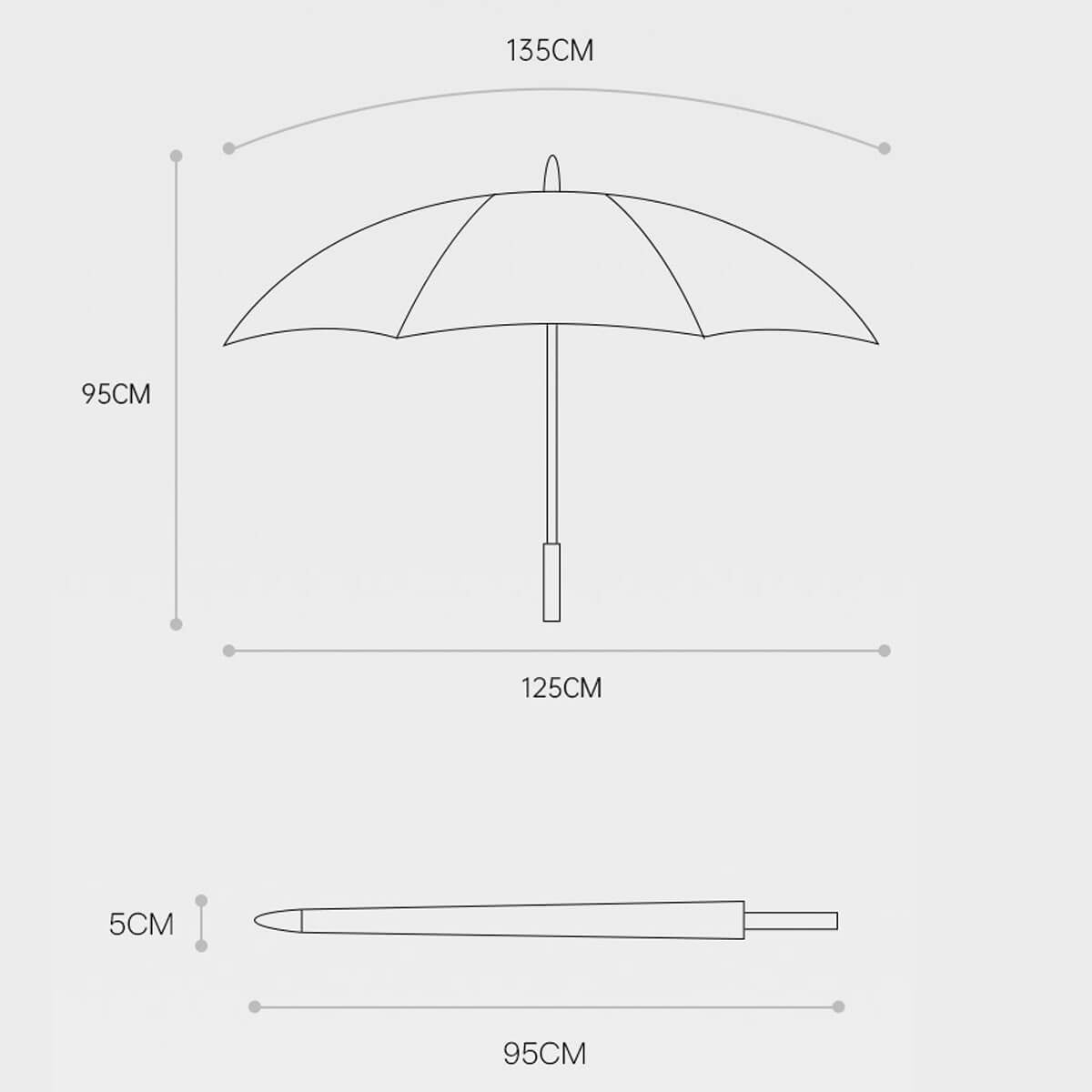 Premium Long Handle Automatic Business Golf Umbrella