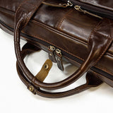 Real Cowhide Large Genuine Leather Business Briefcase