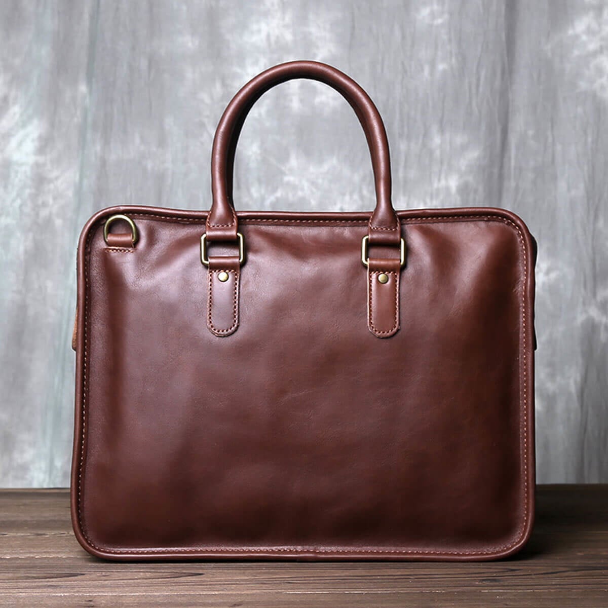 Retro Horse Handbag First Layer Leather Multifunctional Premium Briefcase