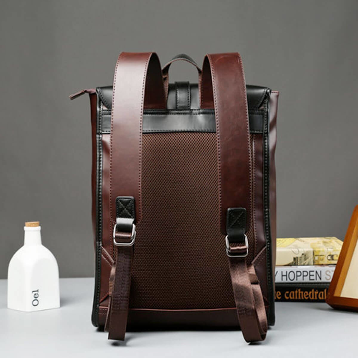 Retro Vintage Leather Leisure Travel Backpack