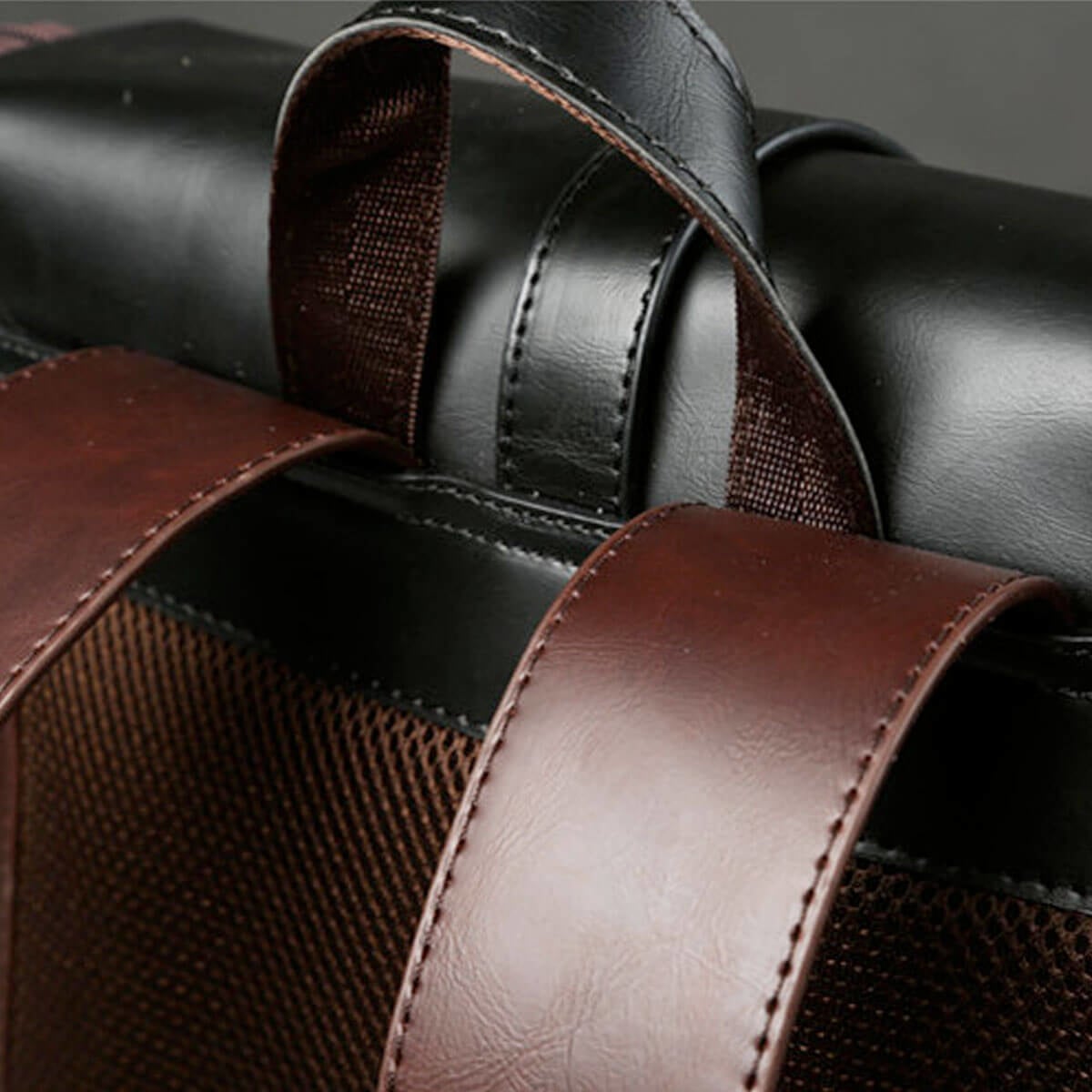 Retro Vintage Leather Leisure Travel Backpack