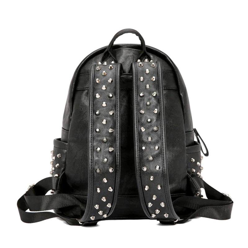 Rivet Black Pu Leather Fashion Designer Backpack