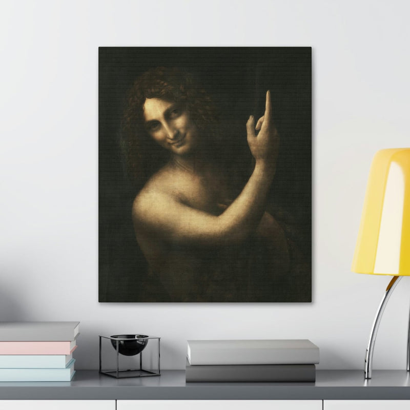 Saint John the Baptist Leonardo da Vinci Canvas Gallery Wraps
