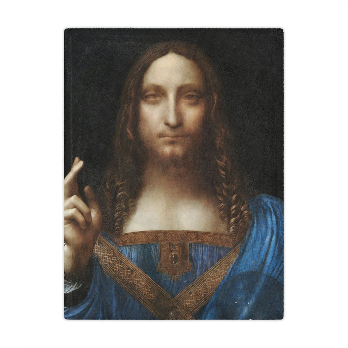 Leonardo da Vinci's Salvator Mundi Art Blanket