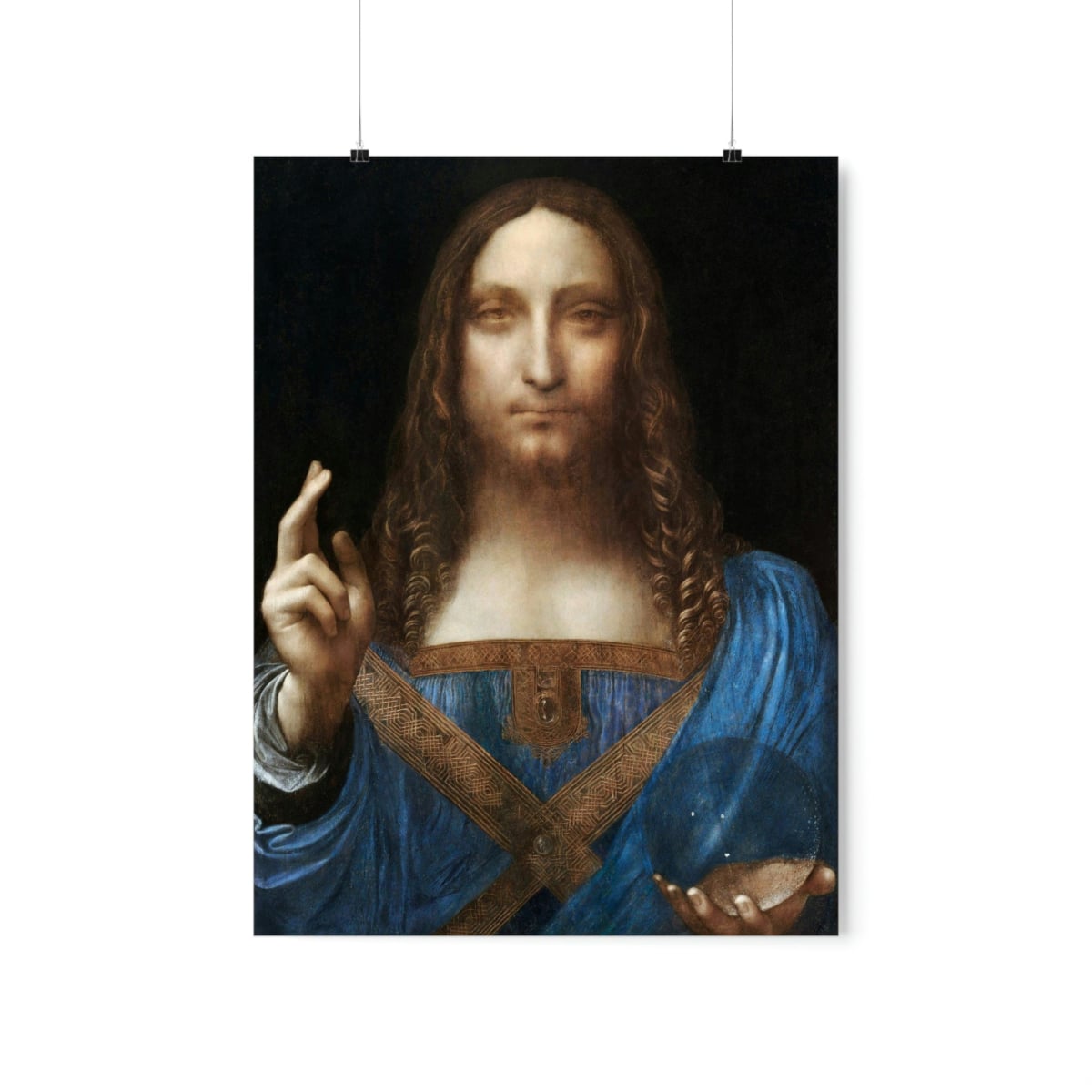 Salvator Mundi by Leonardo da Vinci Art Premium Posters