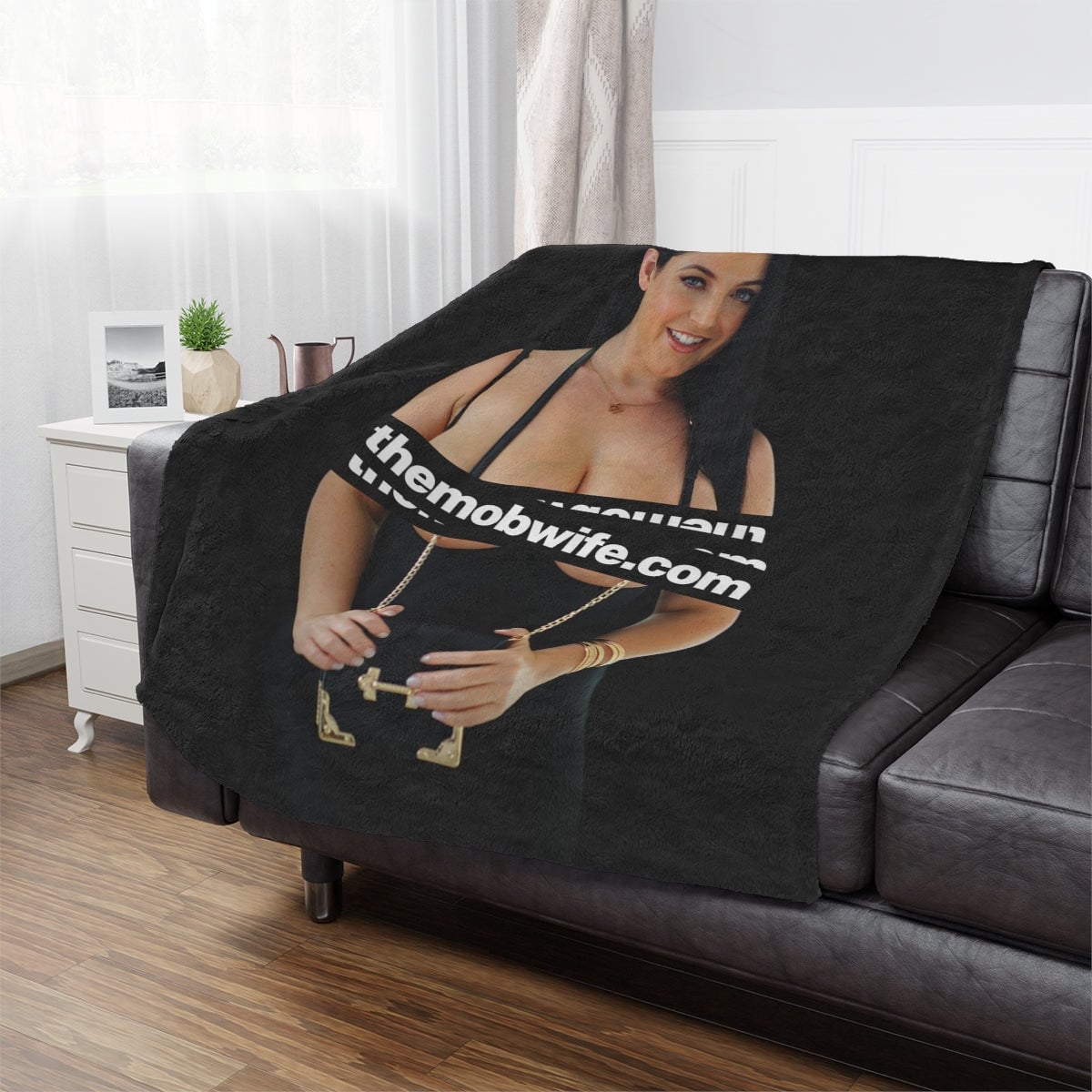 Sexy Shopping Milf Minky Blanket