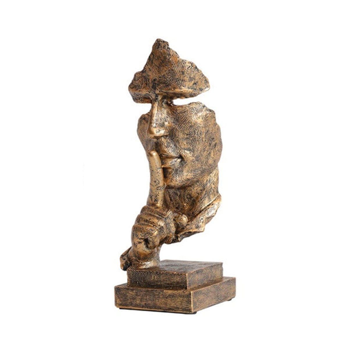 Silence Is Golden Statue for Home Decor