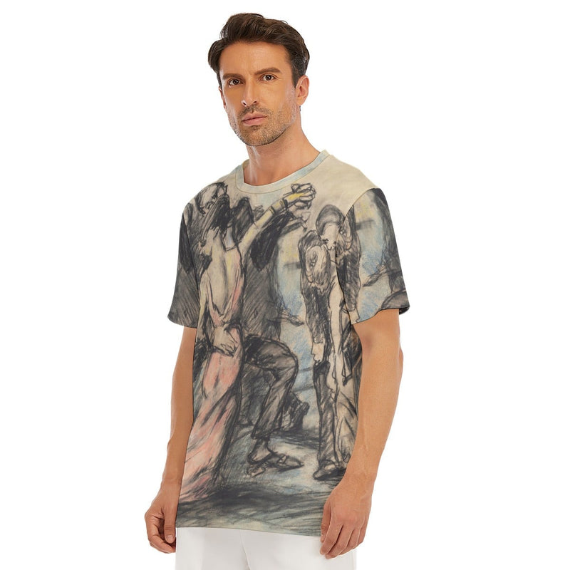 Society Ball by George Wesley Bellows T-Shirt - Artistic Tee