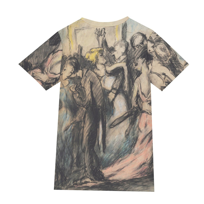 Society Ball by George Wesley Bellows T-Shirt - Artistic Tee