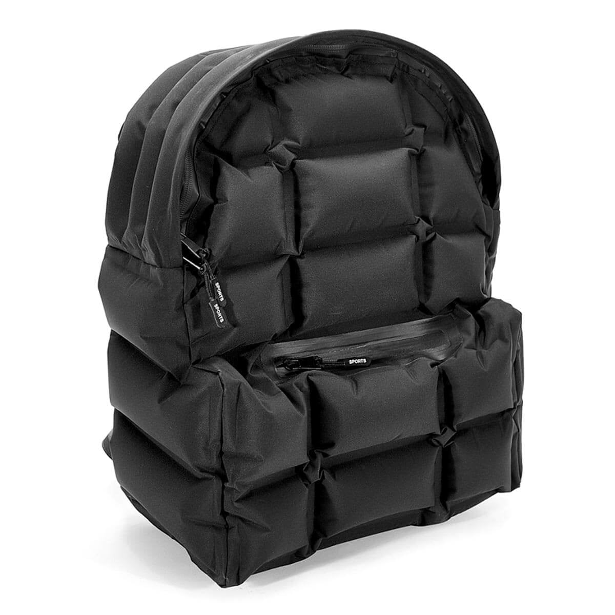 Soft Bubble Air-tight Lightweight Fashion Black Backpacks