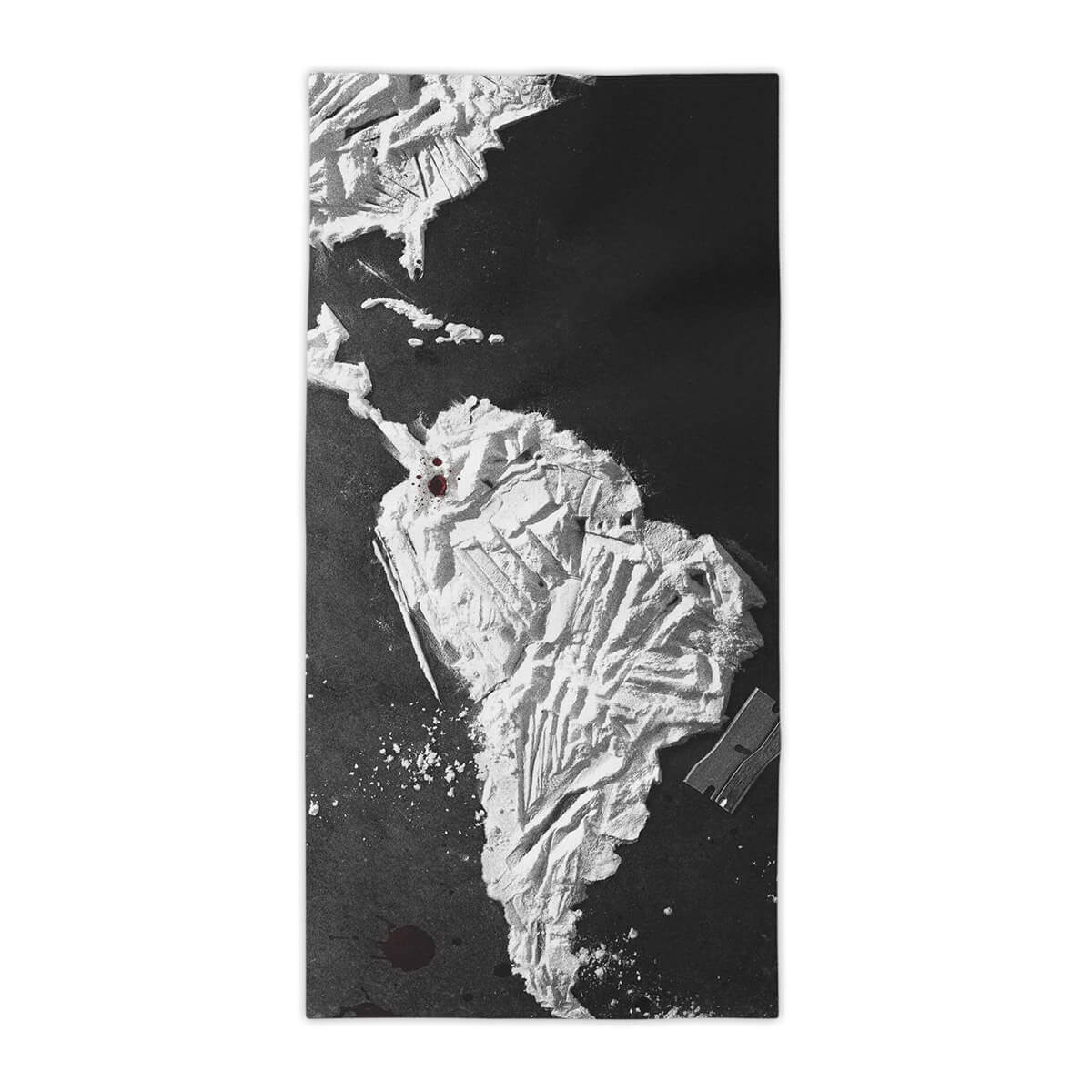 South America World Map Beach Towel