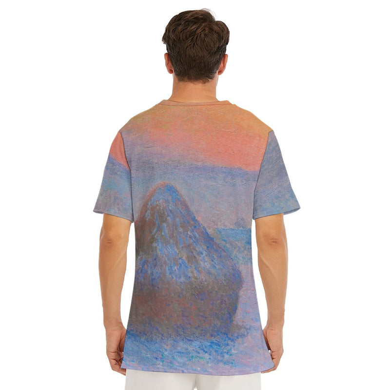 Stacks of Wheat Sunset by Claude Monet T-Shirt