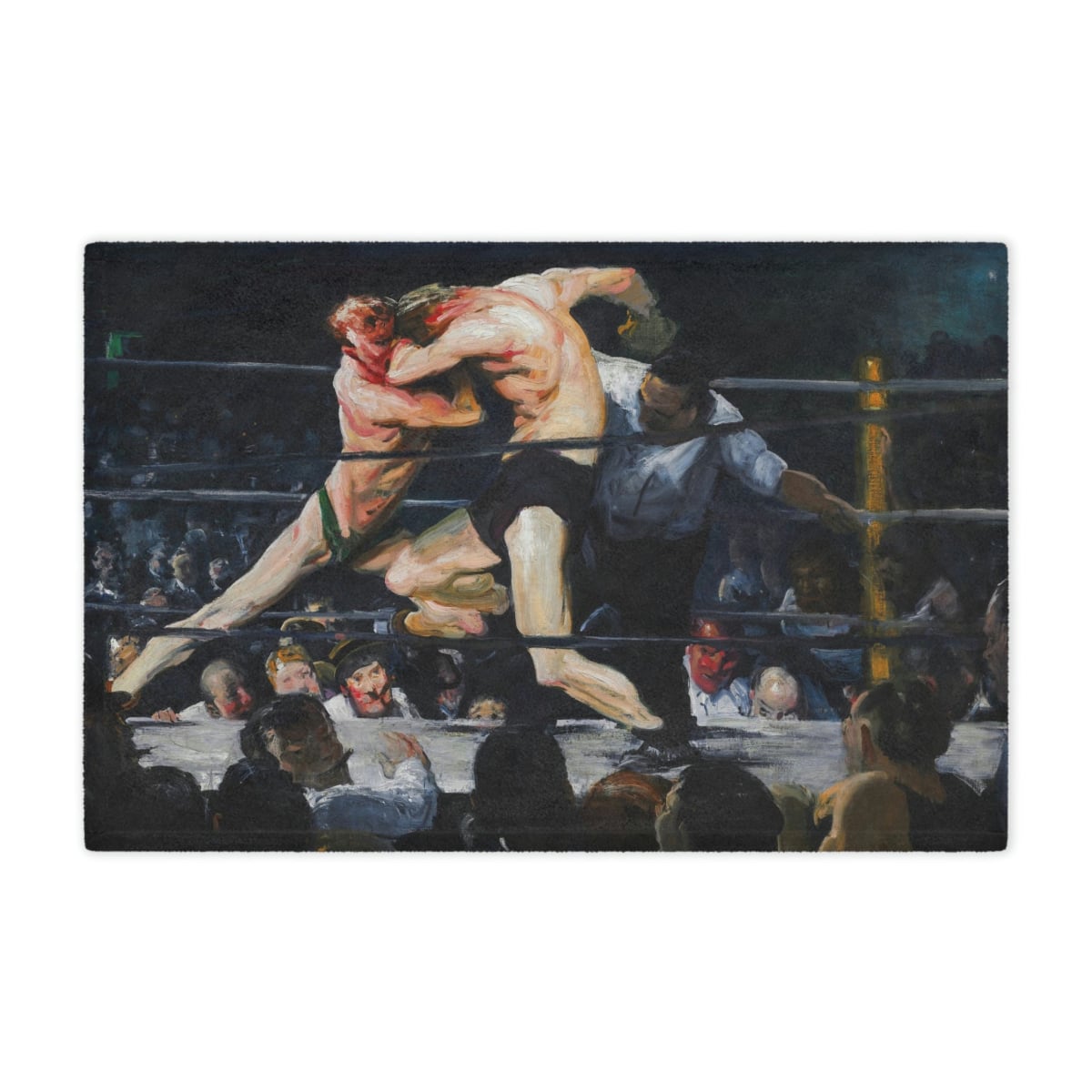 Stag at Sharkey's George Bellows Art Blanket - Boxing Match Throw