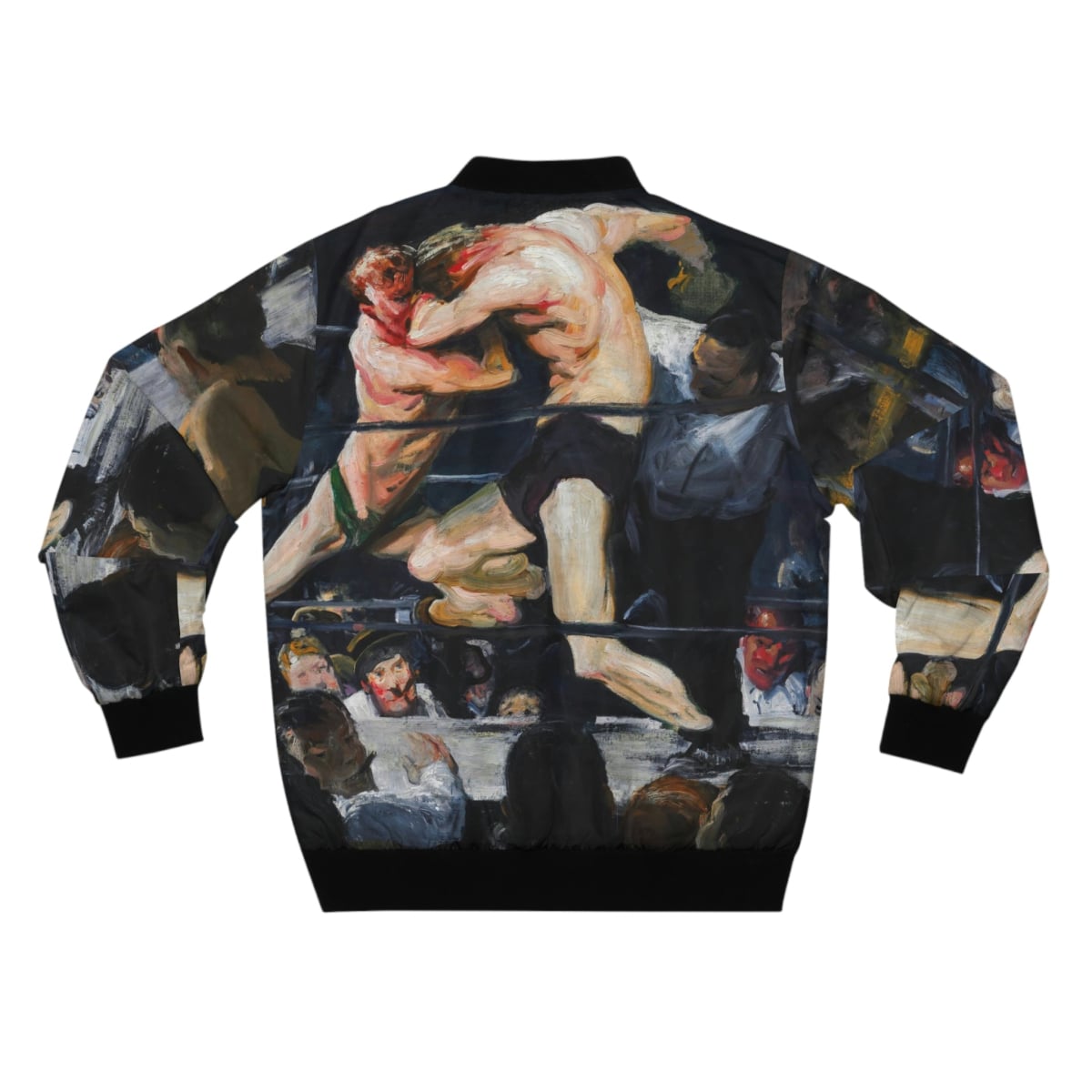 Stag at Sharkey’s George Bellows Art Bomber Jacket
