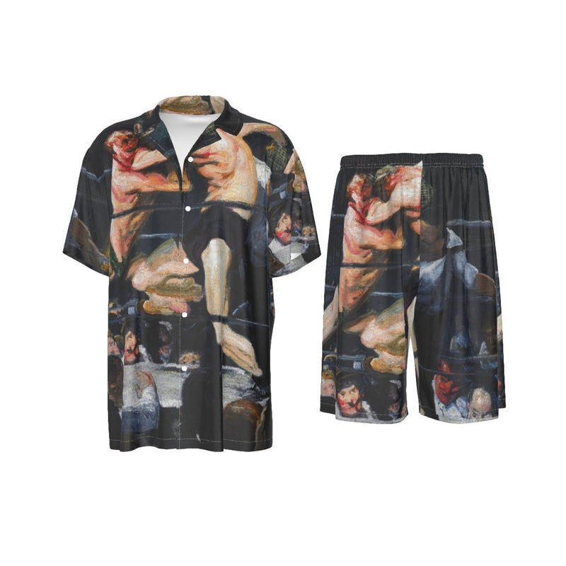 Stag at Sharkey’s George Bellows Art Silk Shirt Suit Set