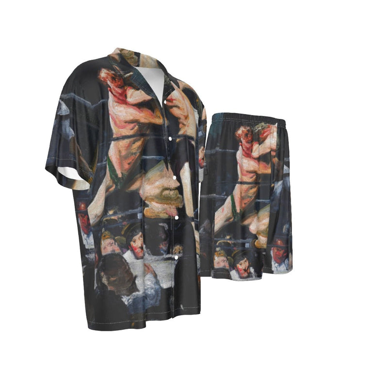 Stag at Sharkey’s George Bellows Art Silk Shirt Suit Set