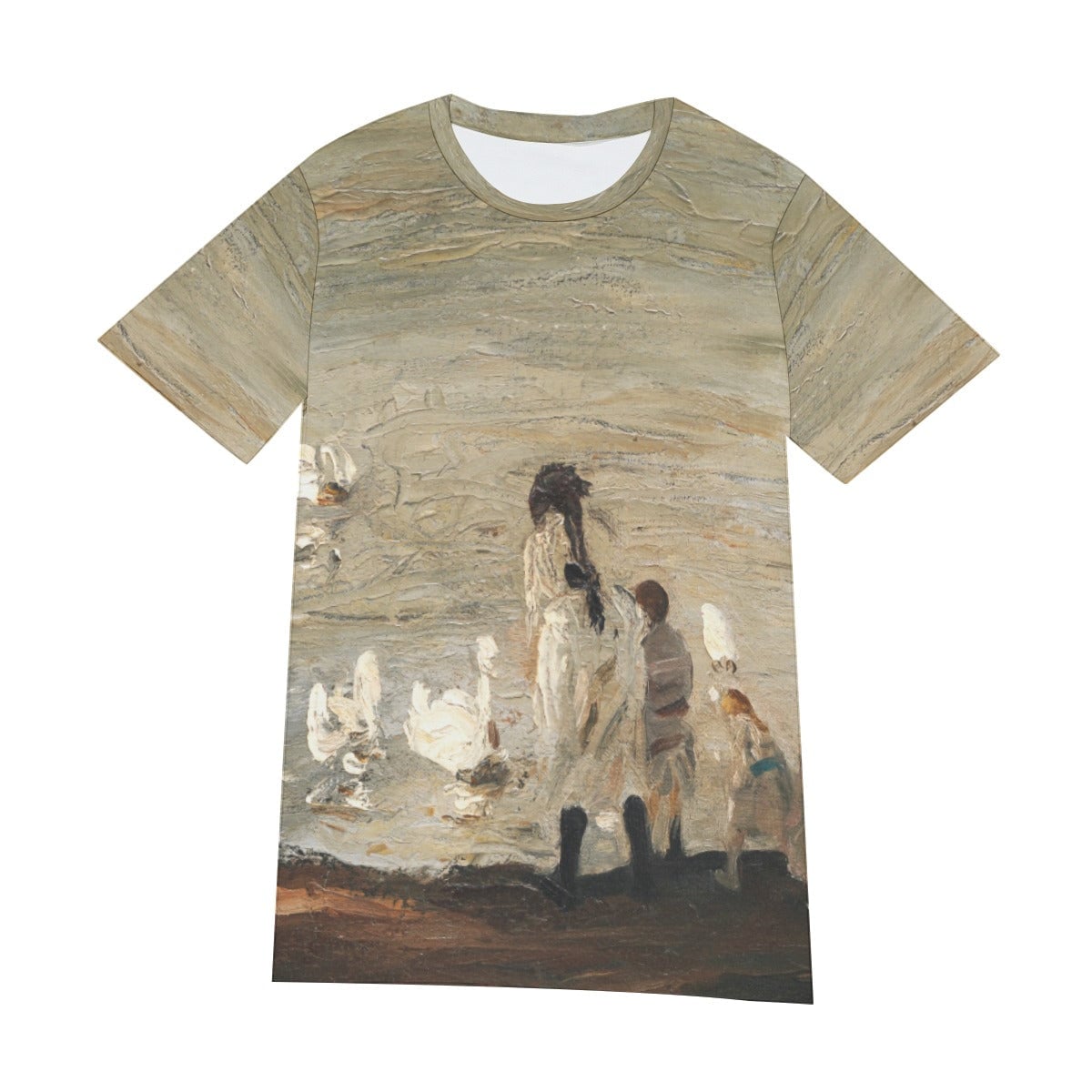 Swans in Central Park by George Bellows T-Shirt