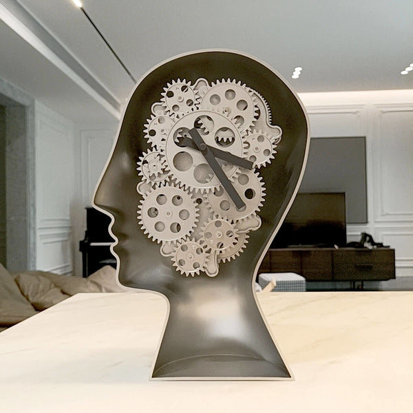 Table Clock Flip Quartz Clock Stainless Steel Mechanical Watch
