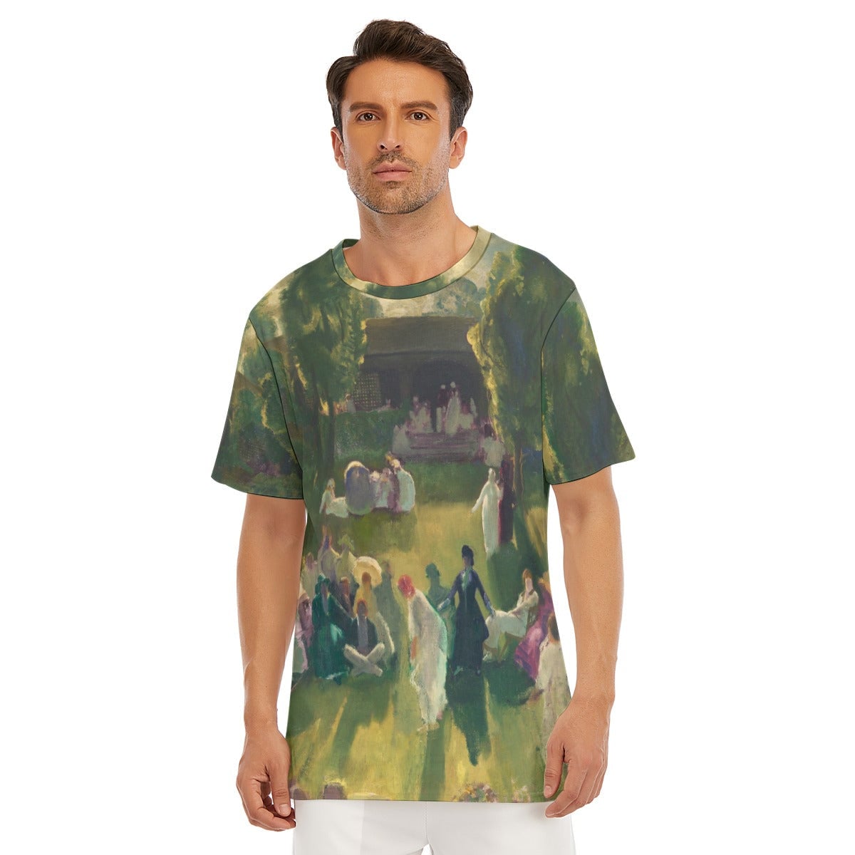 Tennis at Newport by George Bellows T-Shirt - Artistic Tee