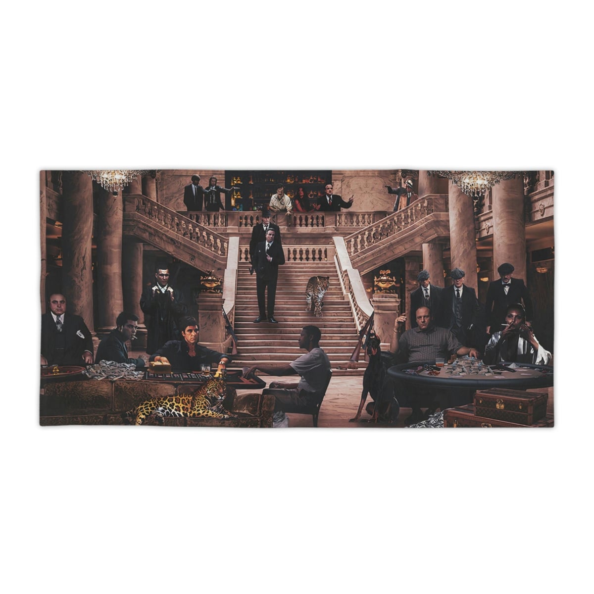 The Biggest Mobster Movie Famous Characters Beach Towels